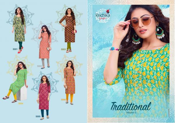 Radhika Traditional Vol 5 Casual Cotton Kurti Collection